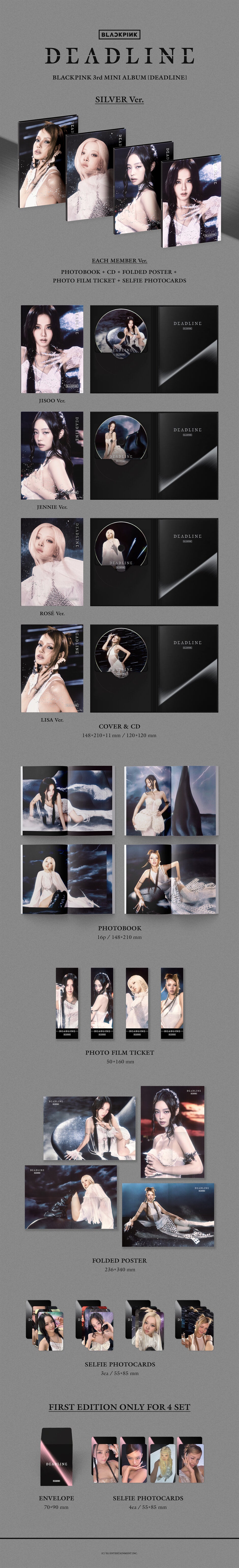 K-Pop CD BLACKPINK - 3rd Mini Album 'DEADLINE' [SILVER ver.]