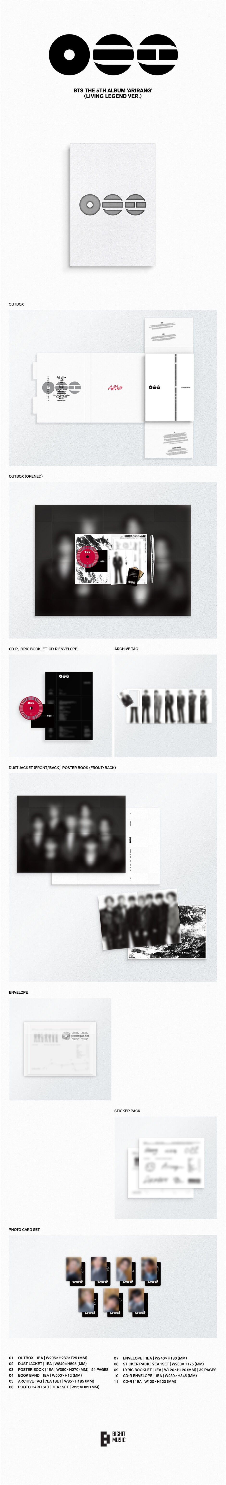 K-Pop CD BTS - 5th Album 'ARIRANG' [Living Legend Ver.]