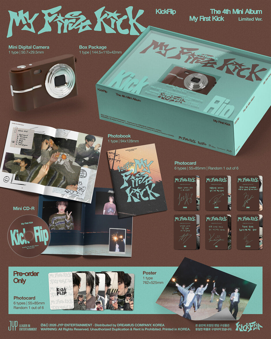 K-Pop CD KickFlip - 4th Mini Album 'My First Kick' [Limited Ver.]
