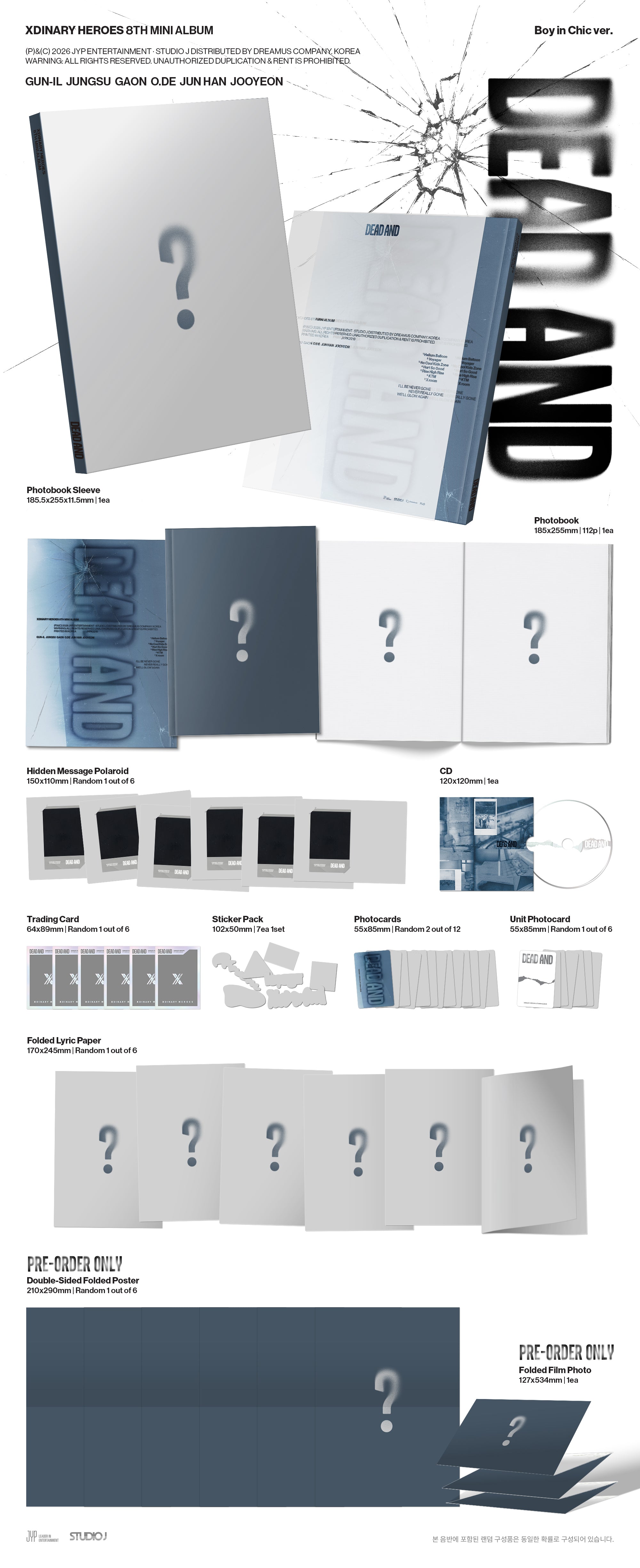 K-Pop CD Xdinary Heroes - 8th Mini Album 'DEAD AND'