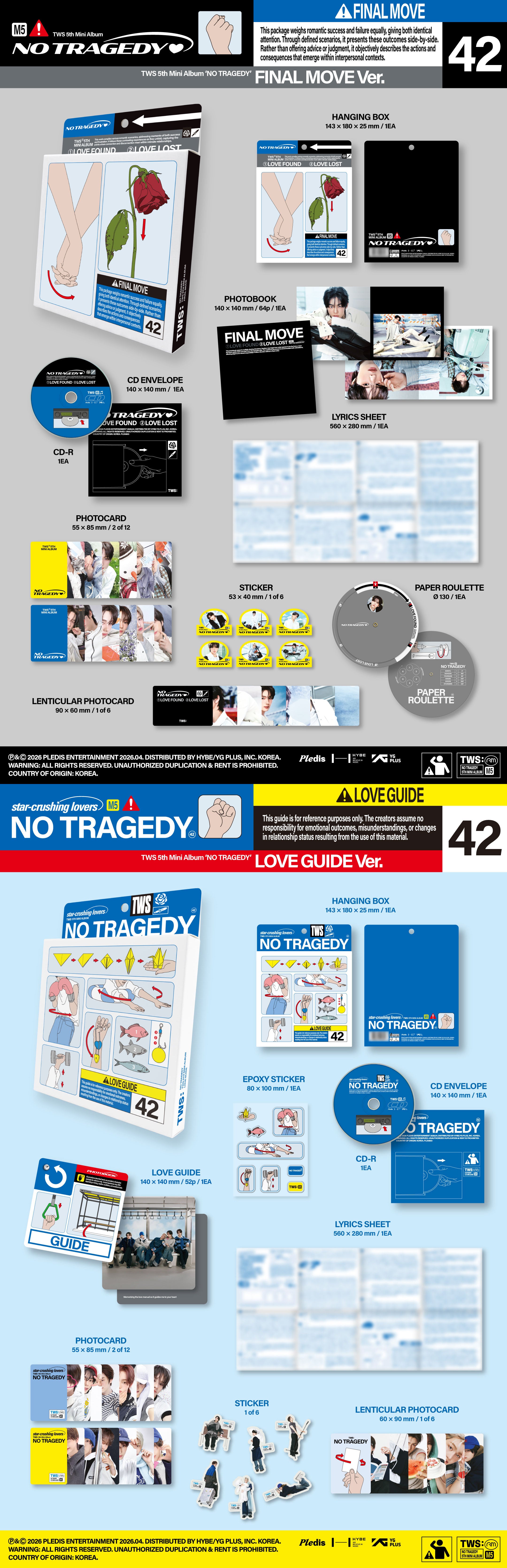 K-Pop CD TWS - 5th Mini Album 'NO TRAGEDY'