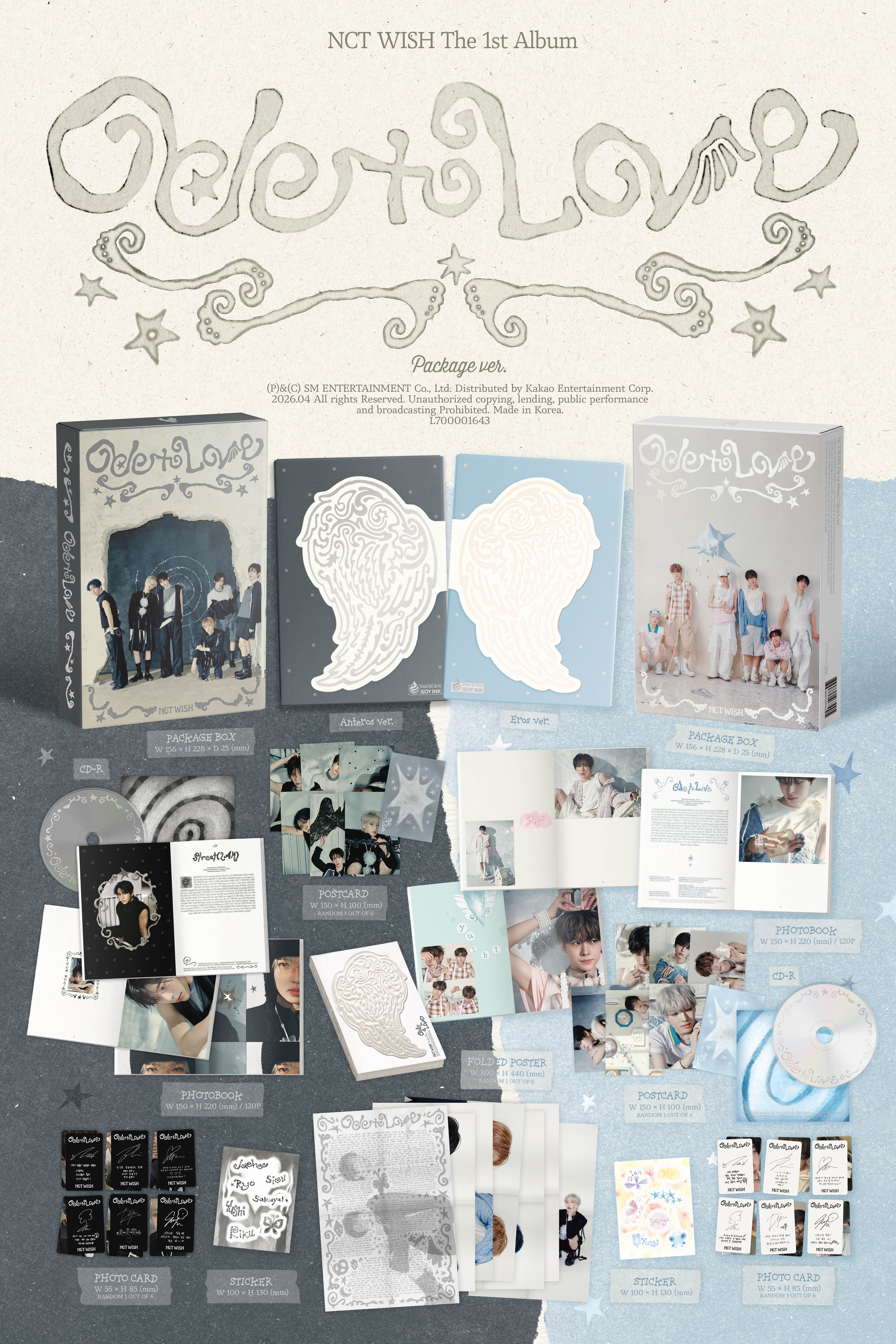 K-Pop CD NCT Wish - 1st Album 'Ode to Love'  [Package Ver.]