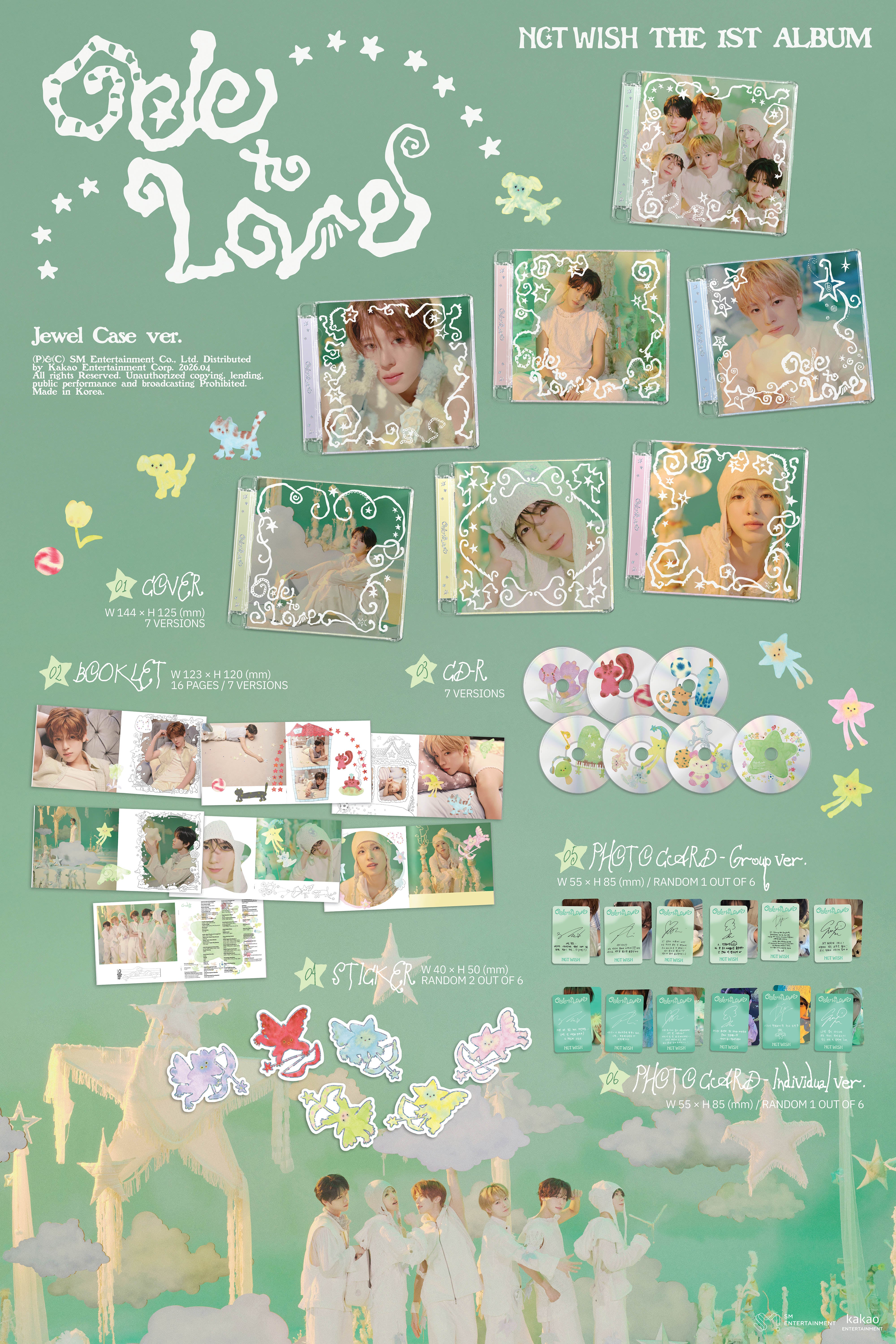 K-Pop CD NCT WISH - 1st Album 'Ode to Love' [Jewel Case ver.]