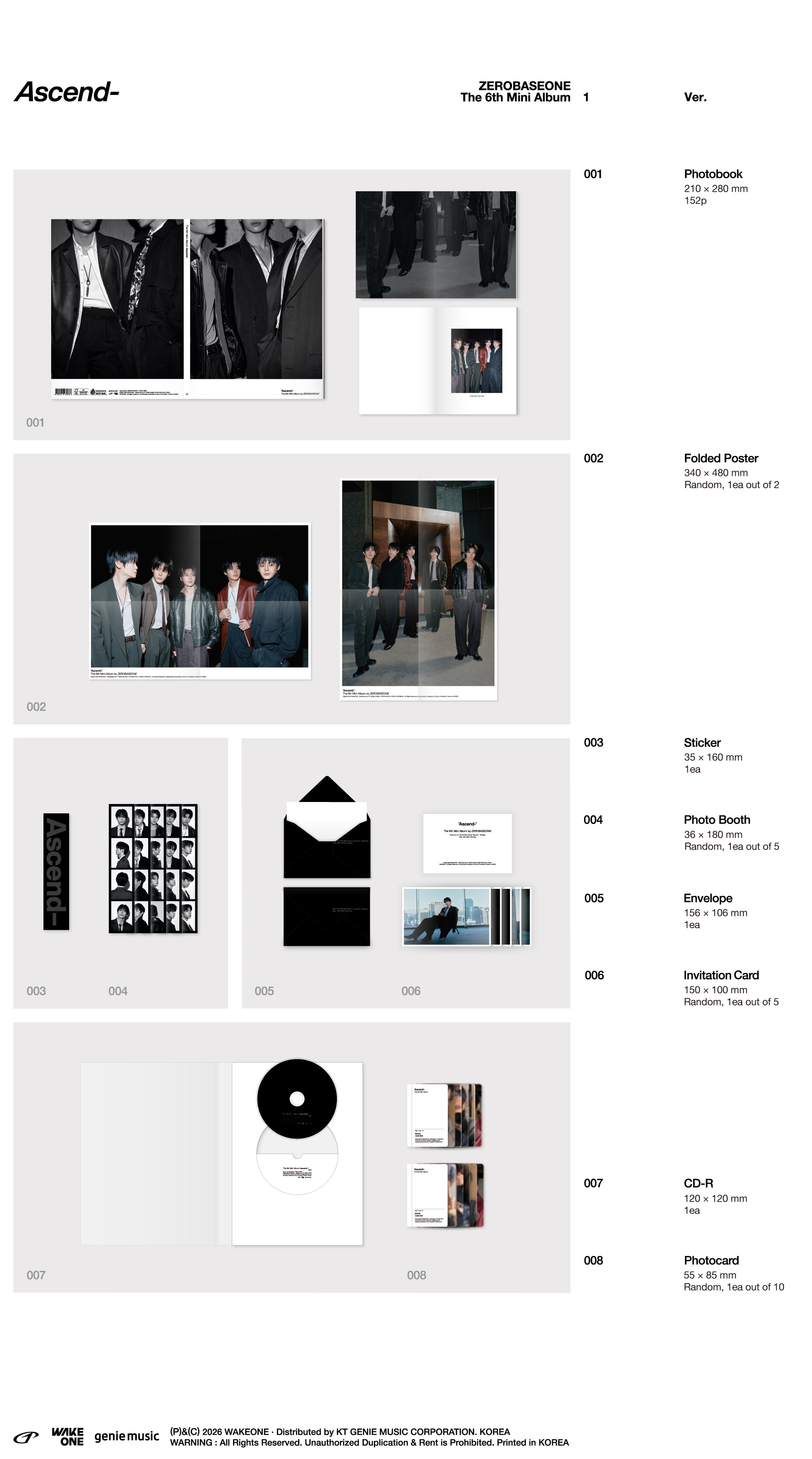 K-Pop CD Zerobaseone - The 6th Mini Album 'Ascend-' [Photobook Ver.]