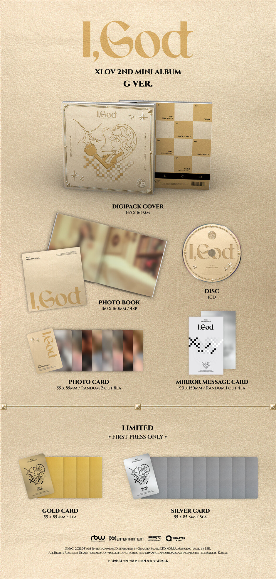 K-Pop CD XLOV - 2nd Mini Album 'I, God' – Lil Thingamajigs Hive