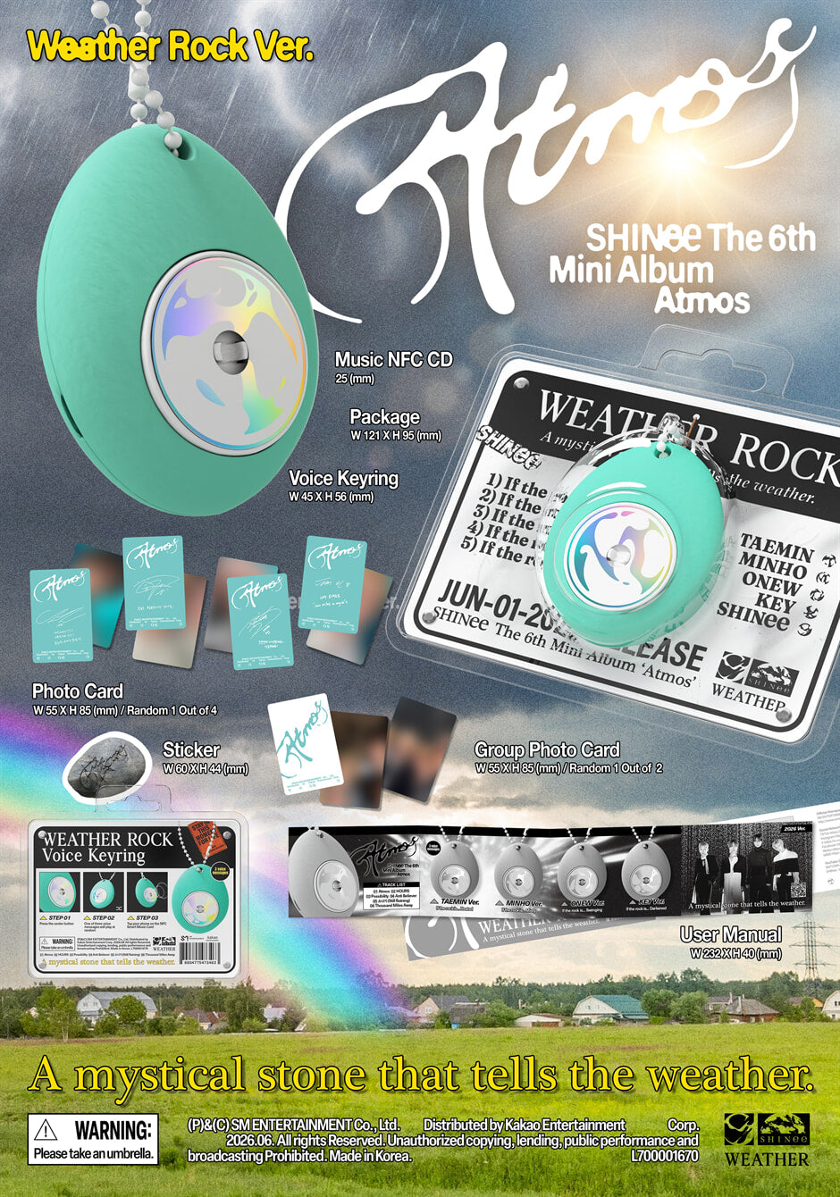 K-Pop Shinee - 6th Mini Album 'Atmos' [Weather Rock Ver.]