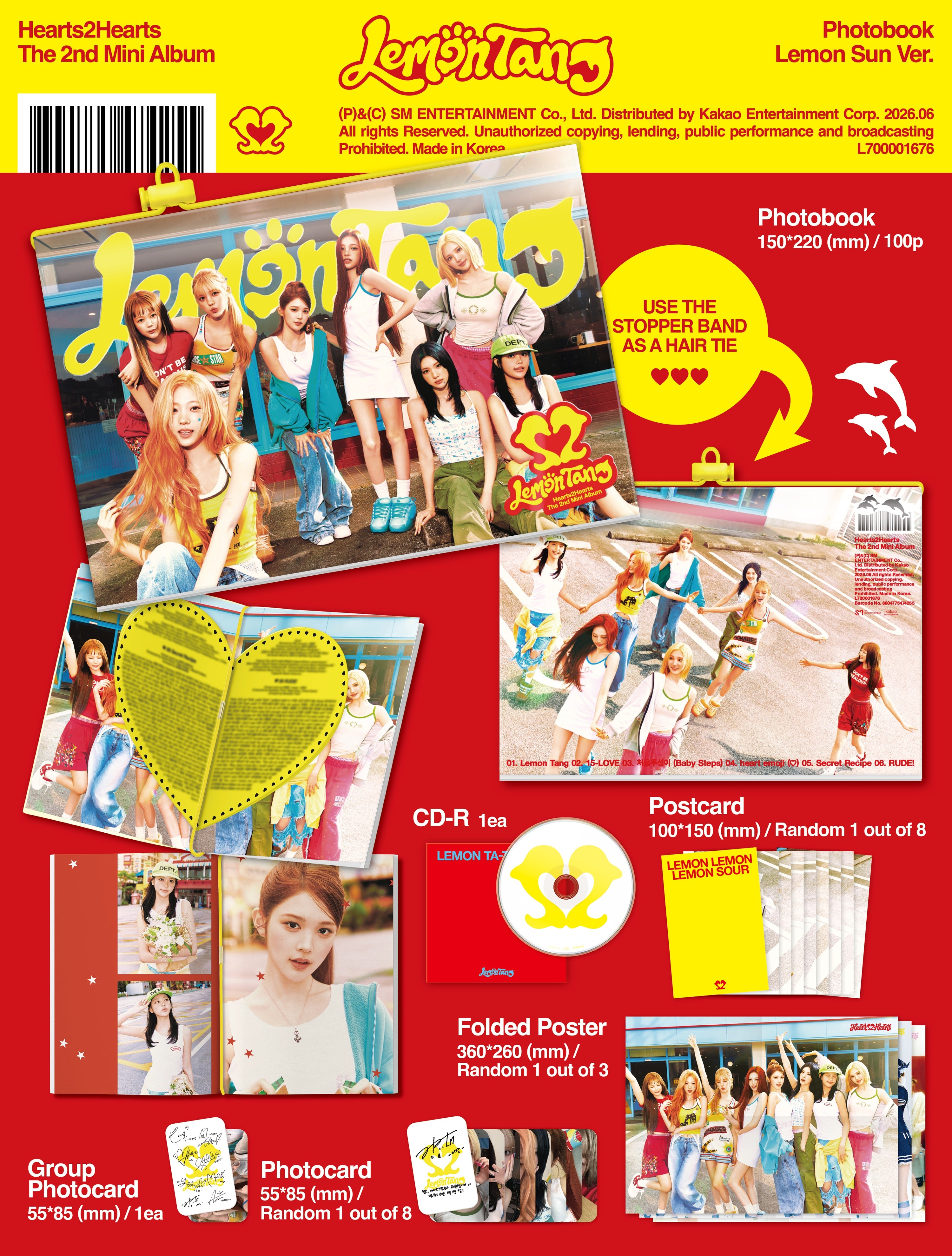 K-Pop CD Hearts2Hearts - 2nd Mini Album 'Lemon Tang' [Photobook