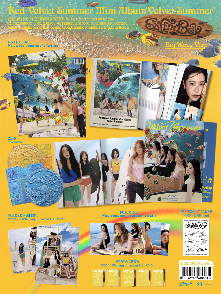 K-Pop CD Red Velvet - Summer Mini Album 'Velvet Summer' [Big Wave ver.]