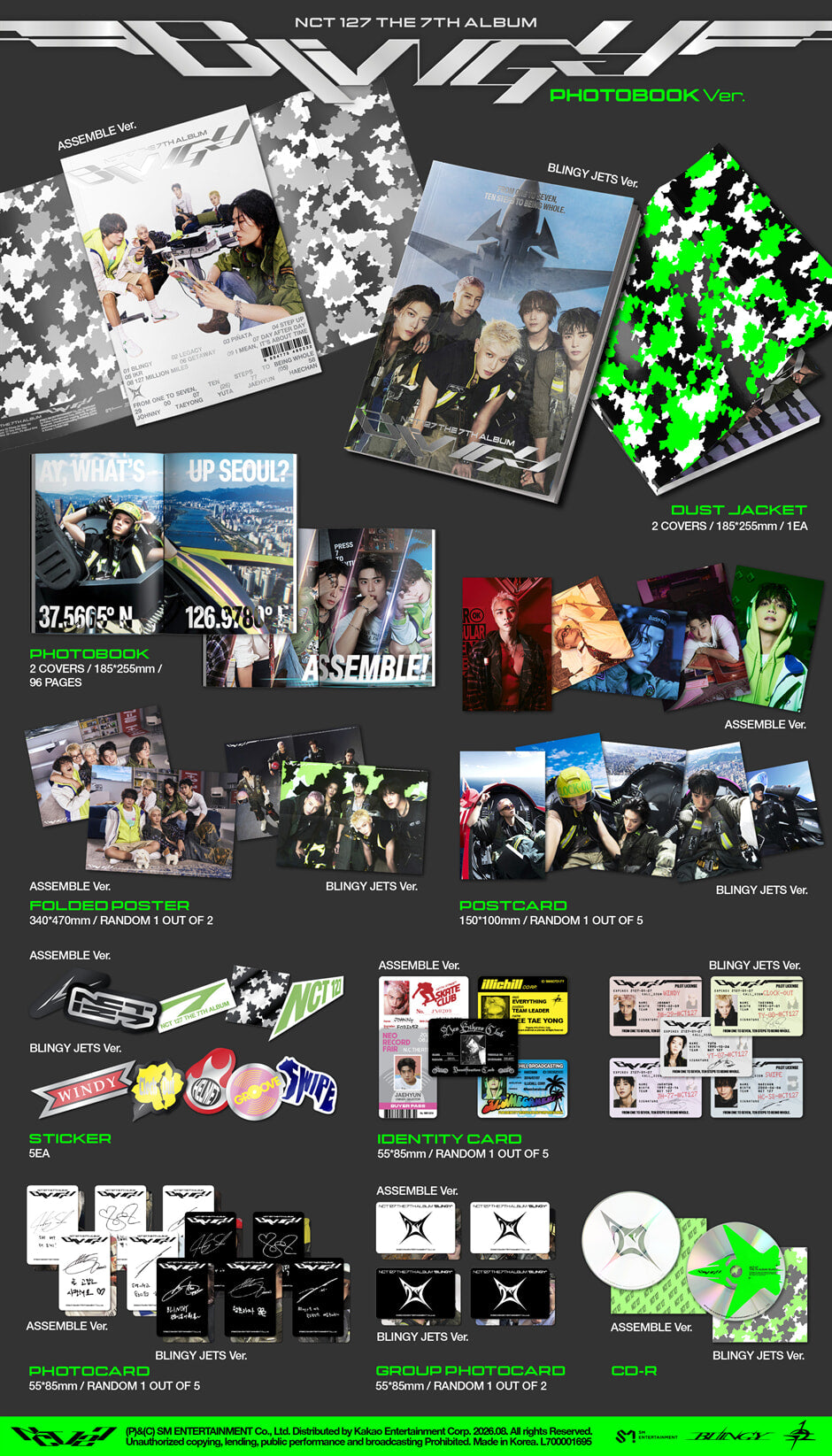 K-Pop CD NCT 127 - 7th Album 'Blingy' [Photobook Ver.] – Lil