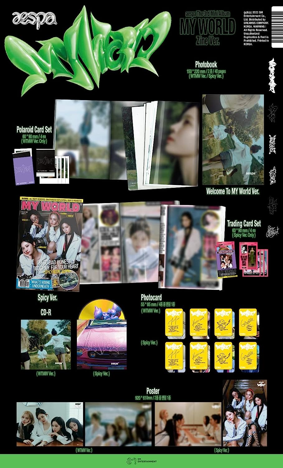 K-Pop CD Aespa - 3rd Mini Album 'My World' [Zine Ver.]
