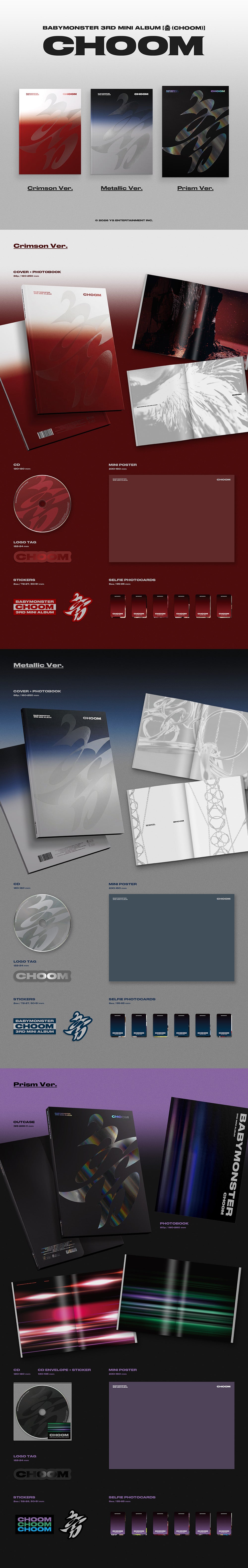 [Pre-Order] Babymonster 3rd Mini Album 'CHOOM' (random)