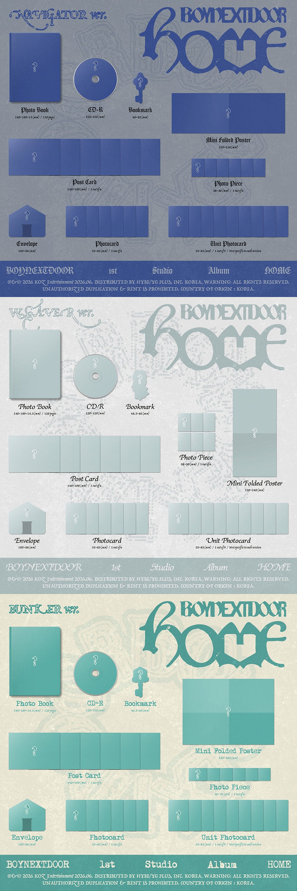 [Pre-Order] Boynextdoor - 1st Studio Album 'Home' (Random)