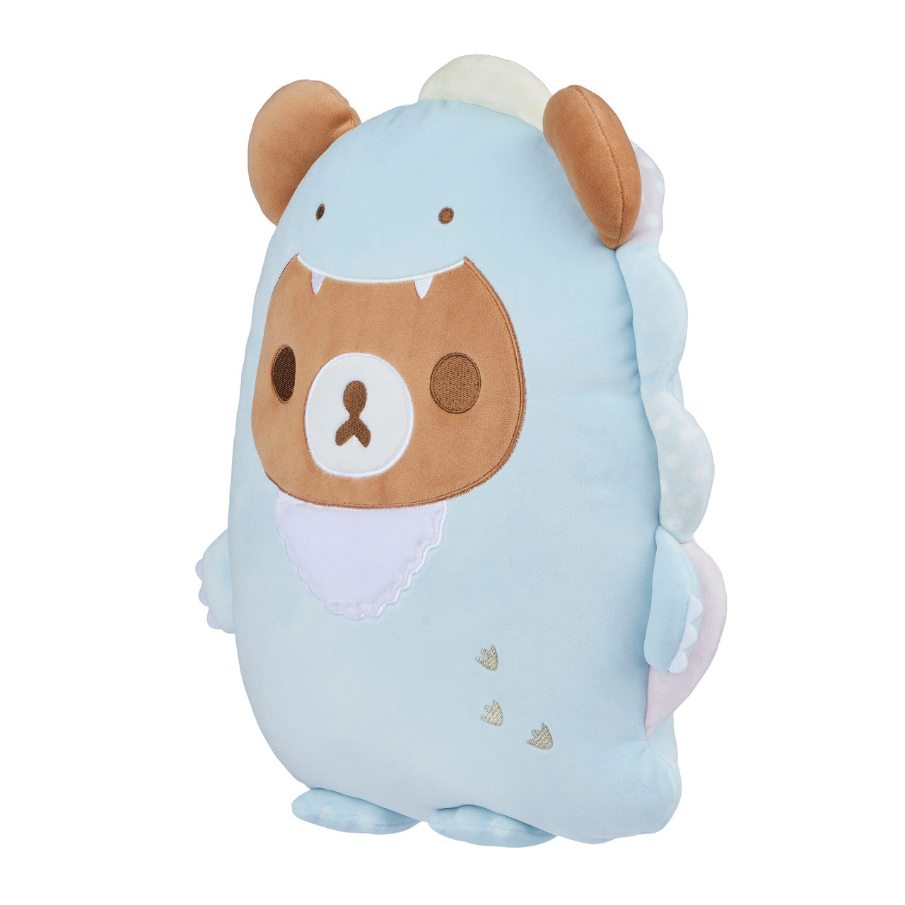 Rilakkuma San-X Plays with Dino Flat Mochi Series Plush - Chairoikoguma