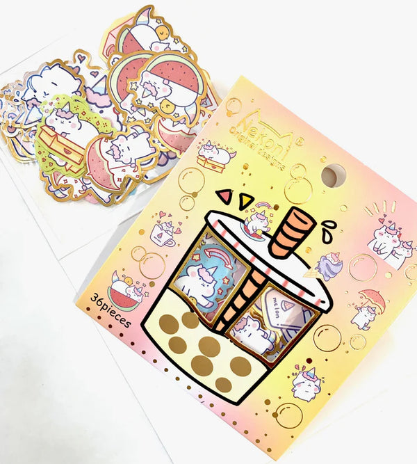 Nekoni Unicorn Boba Sticker Bag (50568)
