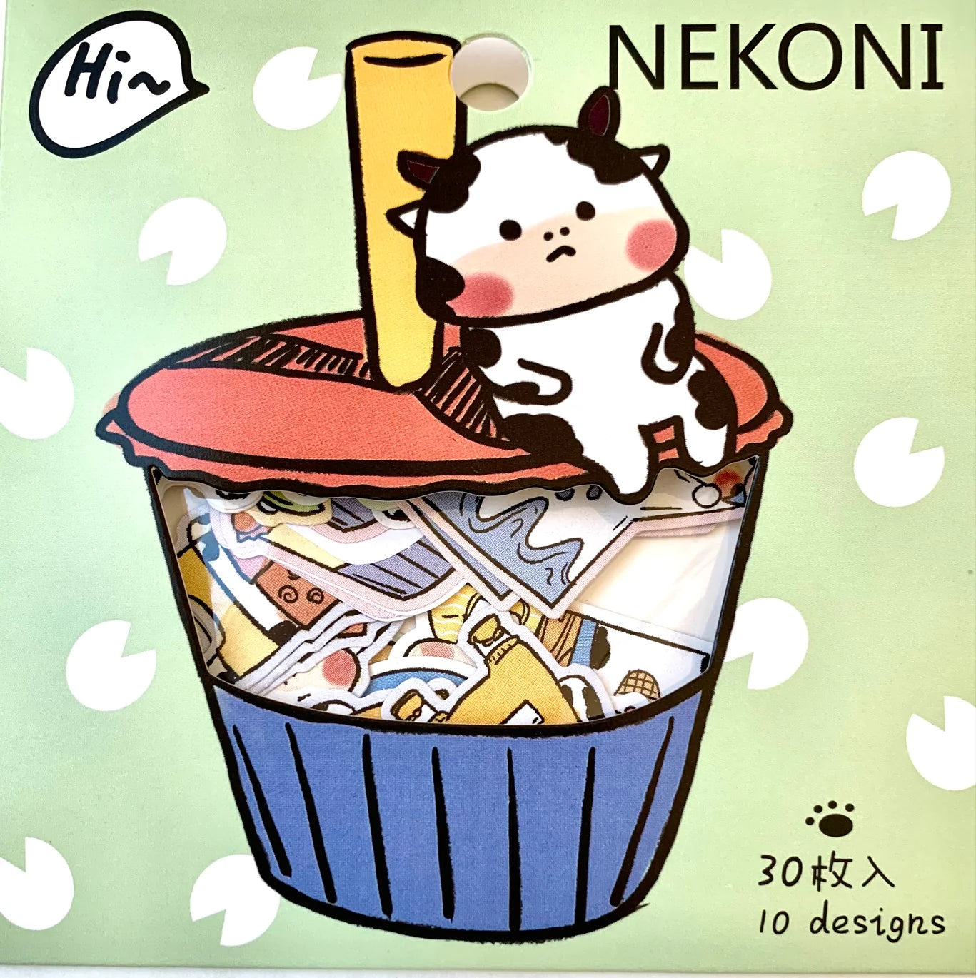 Nekoni Cow Sticker Bag (50601)