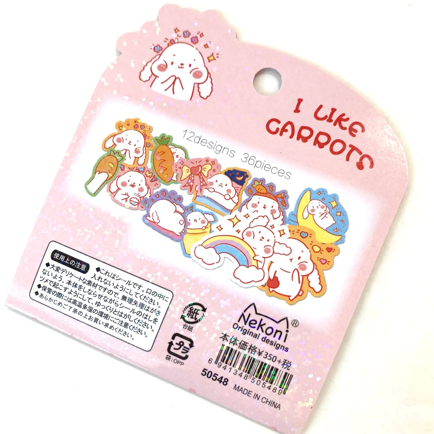 Nekoni Rabbit Sticker Bag (50548)