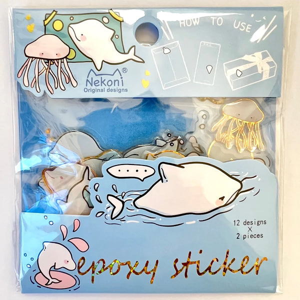 Nekoni Sea Life Shiny Stickers 51088