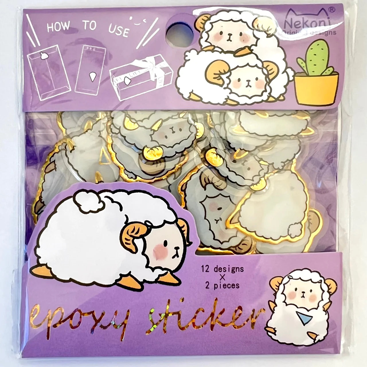 Nekoni Sheep Shiny Stickers 51091