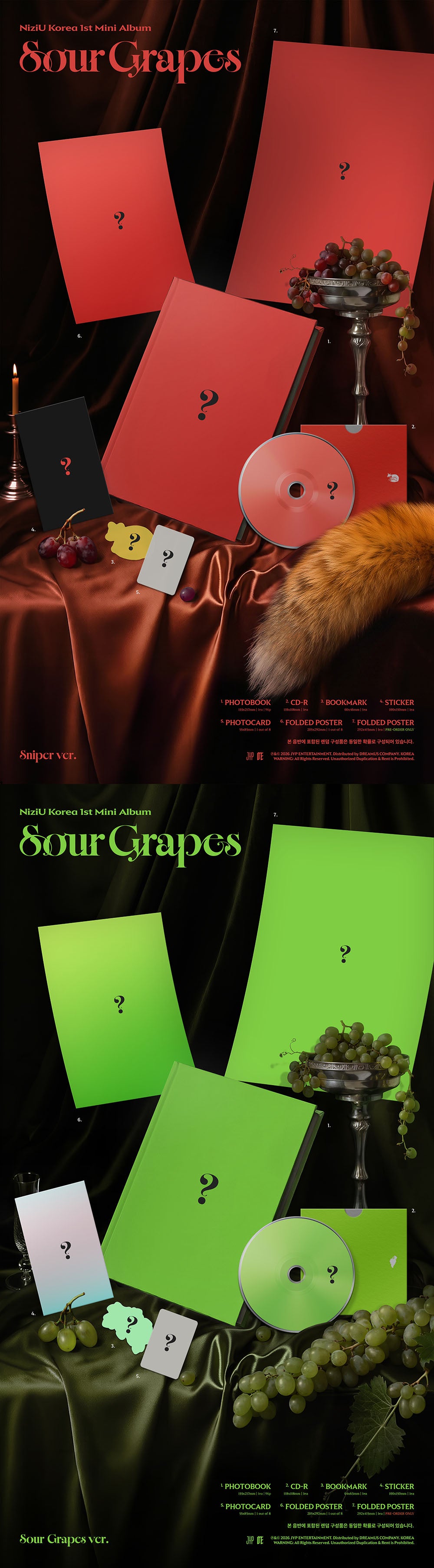 [Pre-Order] NiziU - 1st Single Album 'Sour Grapes' (random)