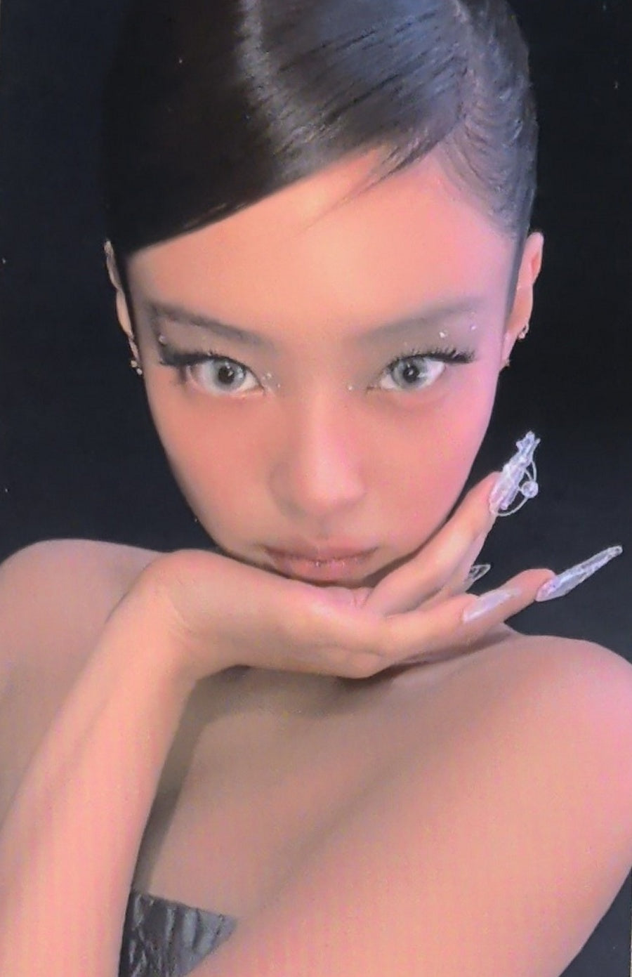 [Photocard] BLACKPINK Jennie - Deadline Album (silver version, first press only, holographic (hologram), set benefit, album photocard) - Physical Card Scan
