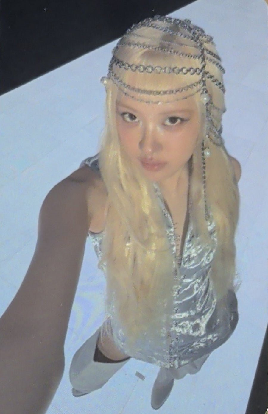 [Photocard] BLACKPINK Rosé - Deadline Album (first press only, silver version, holographic (hologram), set benefit, album photocard) - Physical Card Scan
