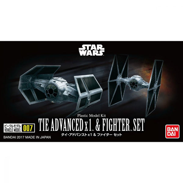 Star Wars Vehicle Model 007 Tie Advanced X1 & Fighter Set Model Kit