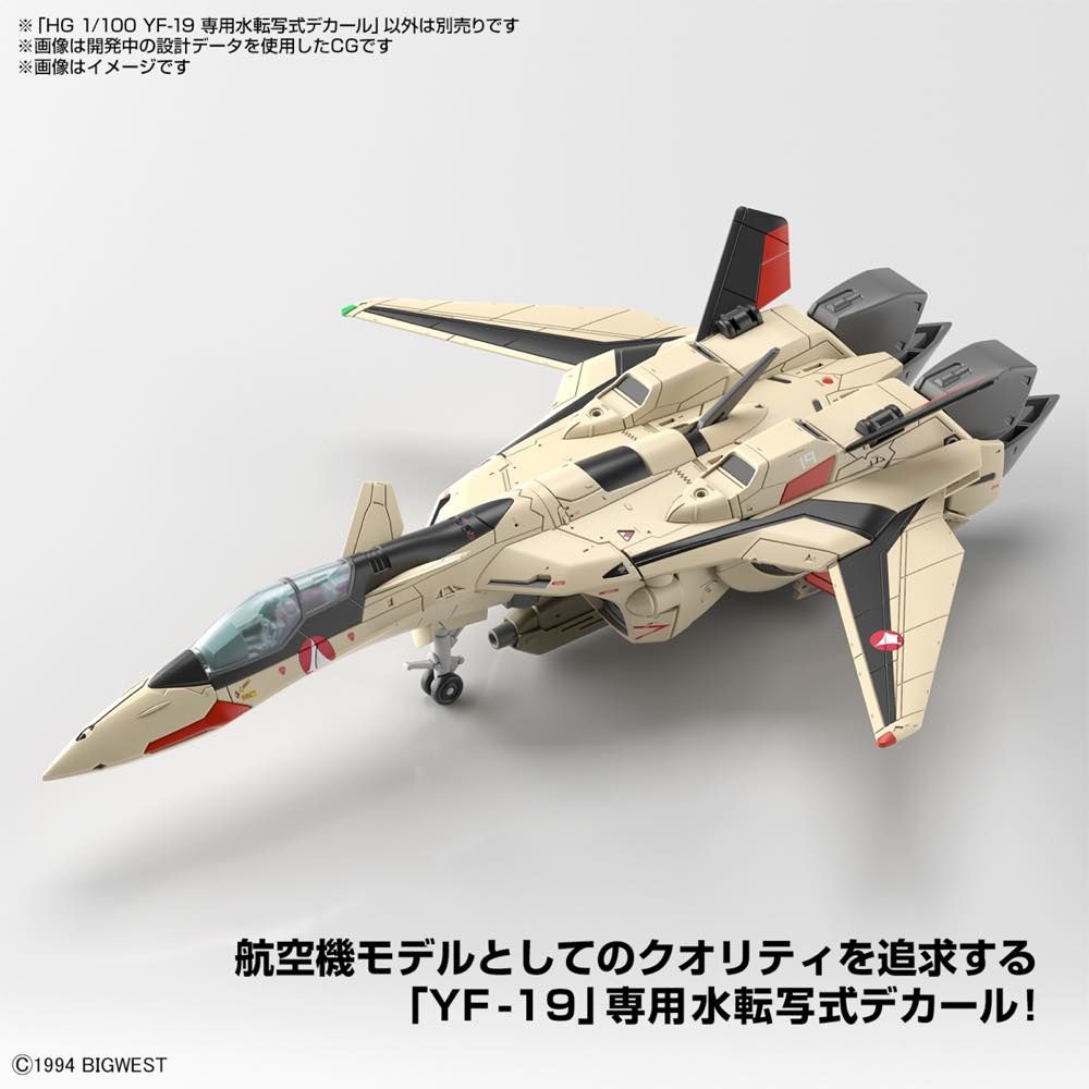 HG Macross YF-19 Water Slide Decals