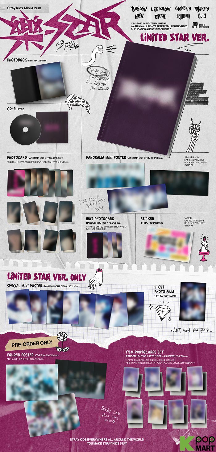 K-Pop CD Stray Kids - Mini Album '樂 STAR' (Limited Star Ver.)