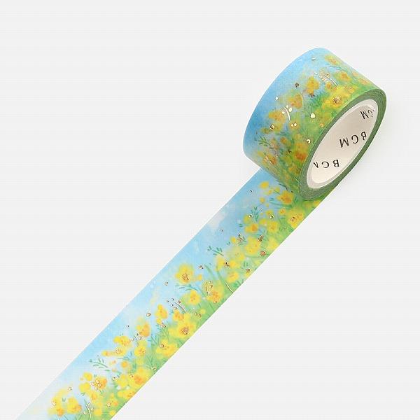 BGM Foil Stamp Masking Tape Yellow Flower Field (BM-LGCD044)