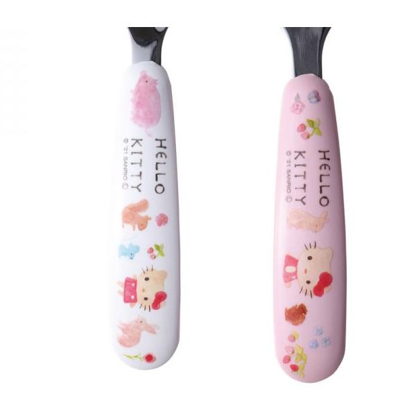 Skater Stainless Steel Spoon and Fork Set Hello Kitty