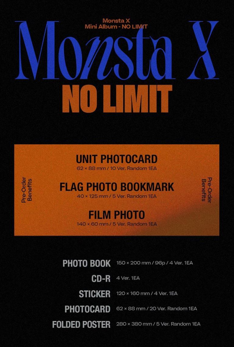 K-Pop CD Monsta X - 10th Mini Album 'No Limit'