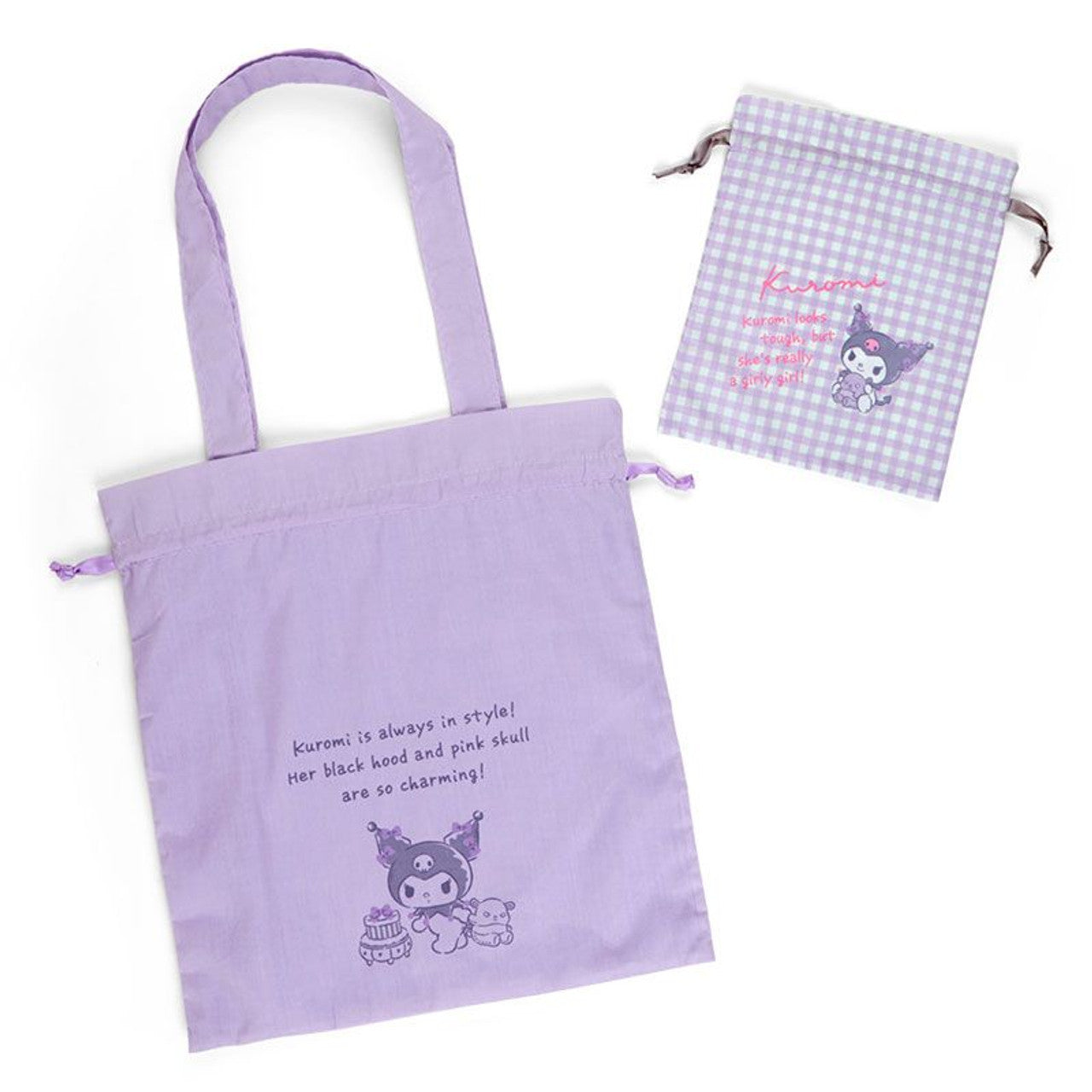 Sanrio Original - Tote Bag & Drawstring Bag Set (Kuromi)