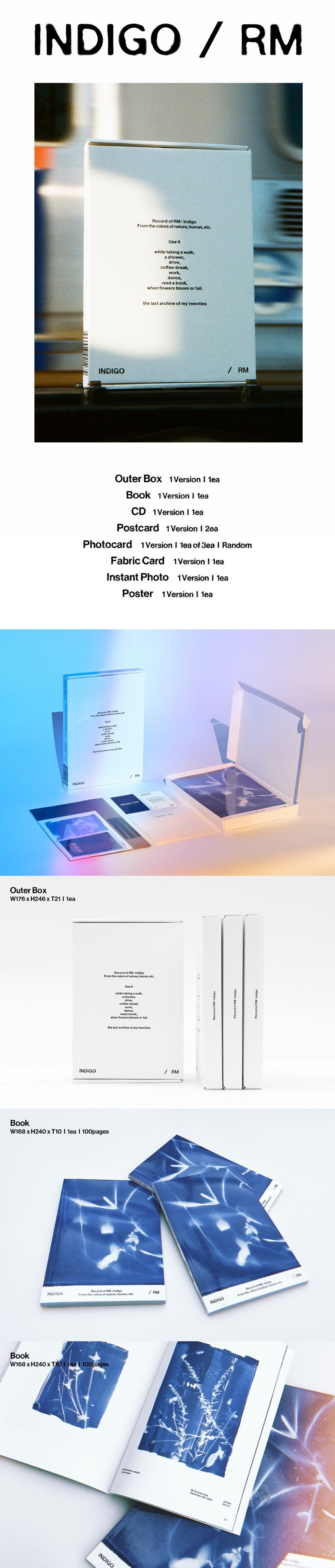 K-Pop CD RM (BTS) - Solo Album 'Indigo' Book Edition