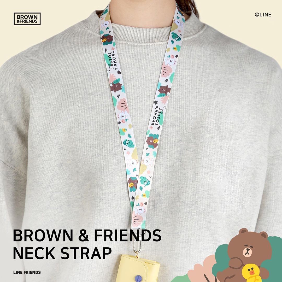 Monopoly Line Friends Brown & Friends Neck Strap