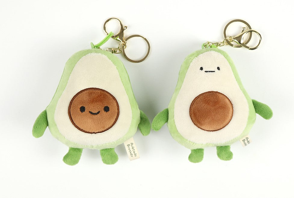 Avocado Big & Little Brother Plush Keychain