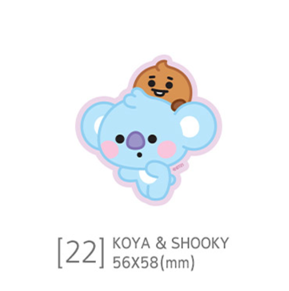 BT21 Koya Shooky Baby Big  Sticker [Group Ver.]