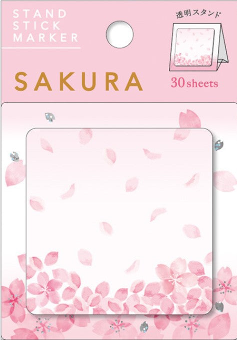 Mind Wave - Stand Stick Marker - Sticky Memo Pad Sakura Rain (57674)