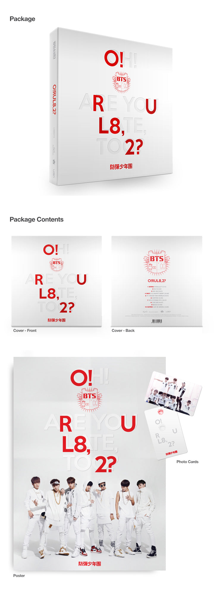 K-Pop CD BTS - 1st Mini Album 'O!RUL8,2?'