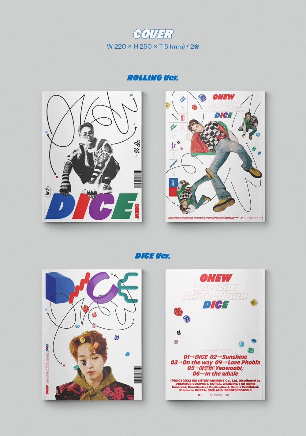 K-Pop CD Onew - 2nd Mini Album 'Dice' (Photobook Ver.)