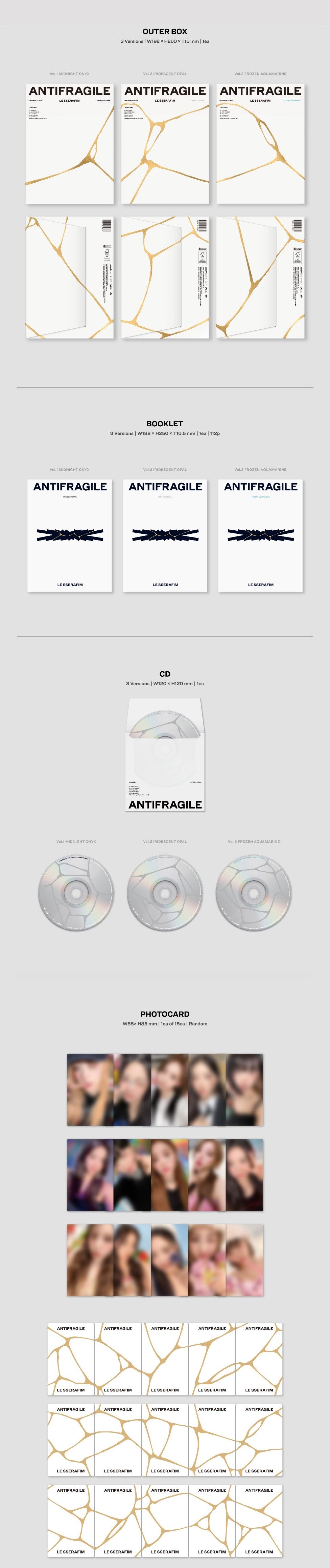 K-Pop CD Le Sserafim - 2nd Mini Album 'Antifragile'