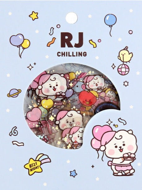 BT21 Party Baby Clear Sticker Flake Pack - RJ
