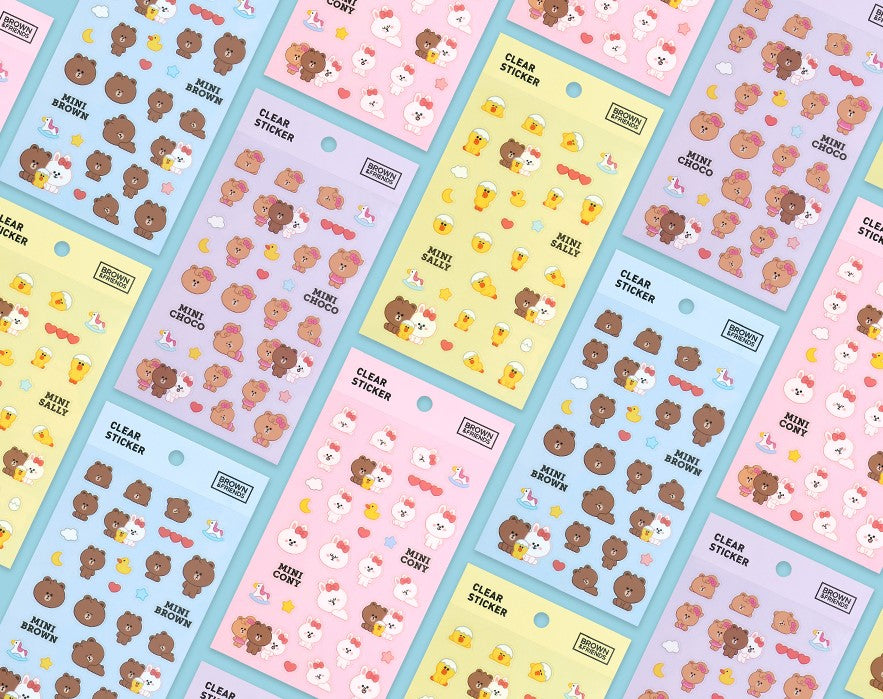 Buy Line Friends Character Mini Clear Ln Stickers Official Goods