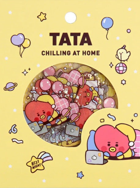 BT21 Party Baby Clear Sticker Flake Pack - Tata