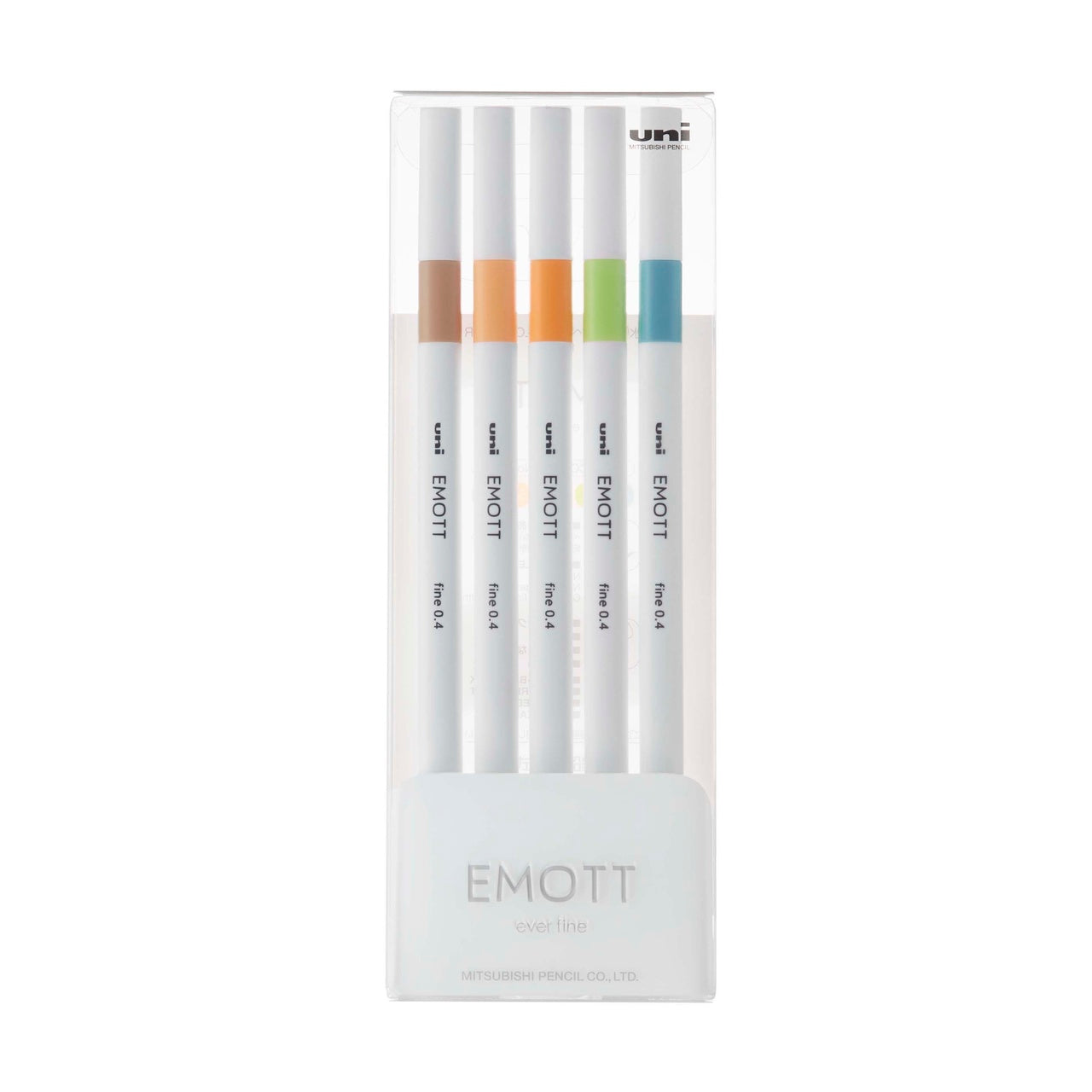 Uni - Emott 5 Color Sets - Fineliner Markers 0.4mm