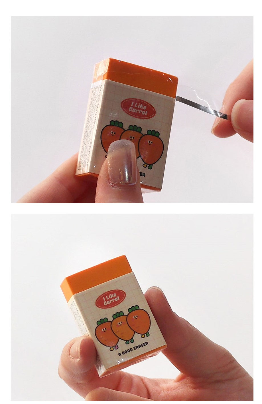 Cute Orange Carrot Friends Eraser