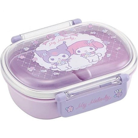 Skater My Melody & Kuromi Oval Lunch Box 360ml As Shown in Figure One Size