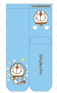 Sanrio Attached Heel Socks - Doraemon