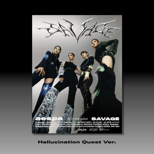 K-Pop CD Aespa - 1st Mini Photo Book Album 'Savage' Hallucination Quest Ver.