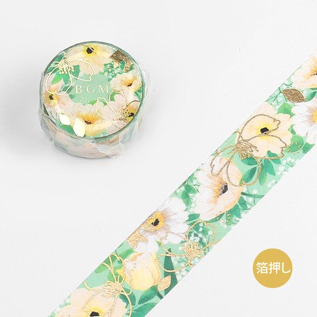 BGM Washi Tape Flower Melody - Anemone 20mm