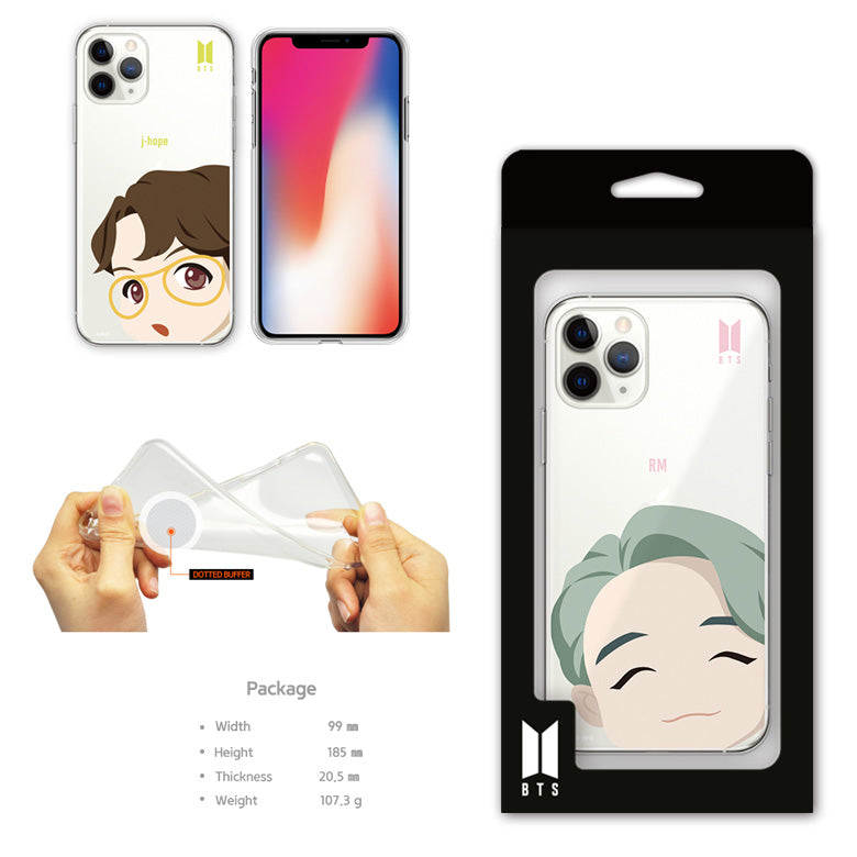 BTS Motion Face Clear Soft Case - iPhone 11